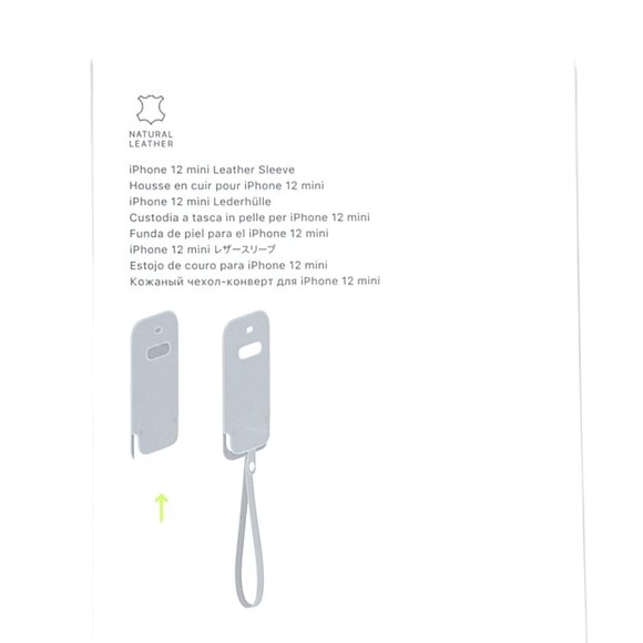 Apple Leather Sleeve For iPhone 12 Mini Baltic Blue MagSafe Genuine Leather New - Picture 4 of 5